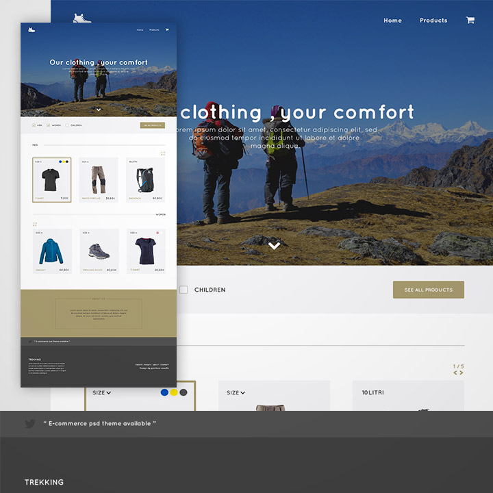 store psd template