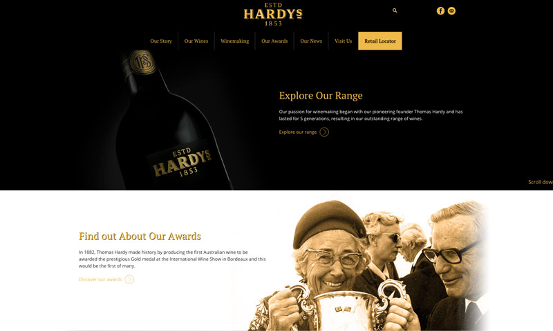 wine web design