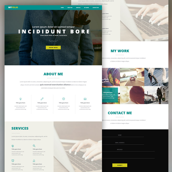 portfolio template psd