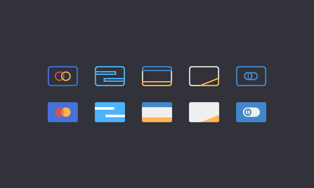flat minimalist icons