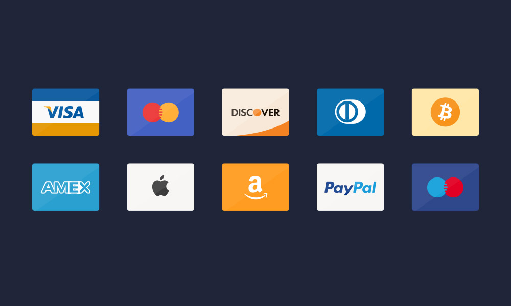 credit card flat icons