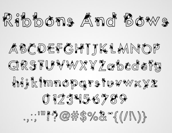 bows fonts