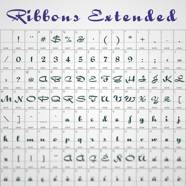 ribbons fonts freebie