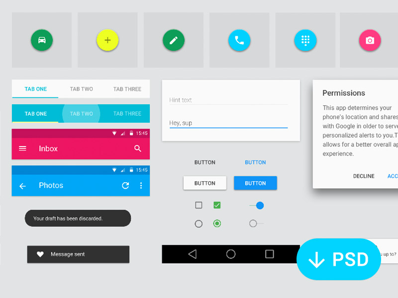 15 Free Android UI Kits For Mobile App Designers | Naldz Graphics