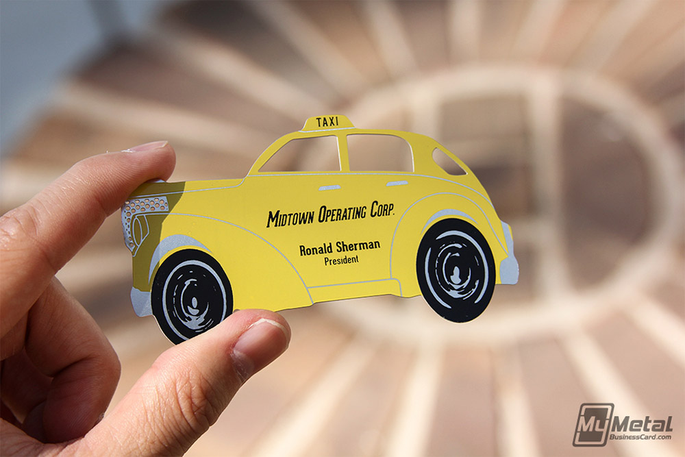 unique taxi business card