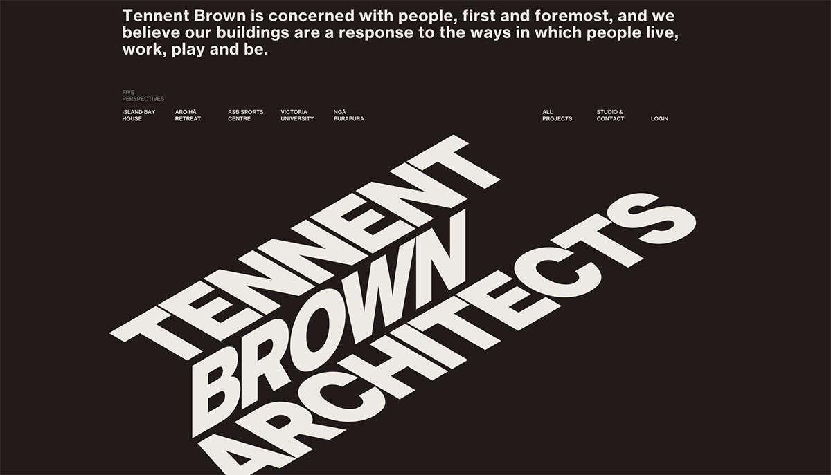 3D typography website
