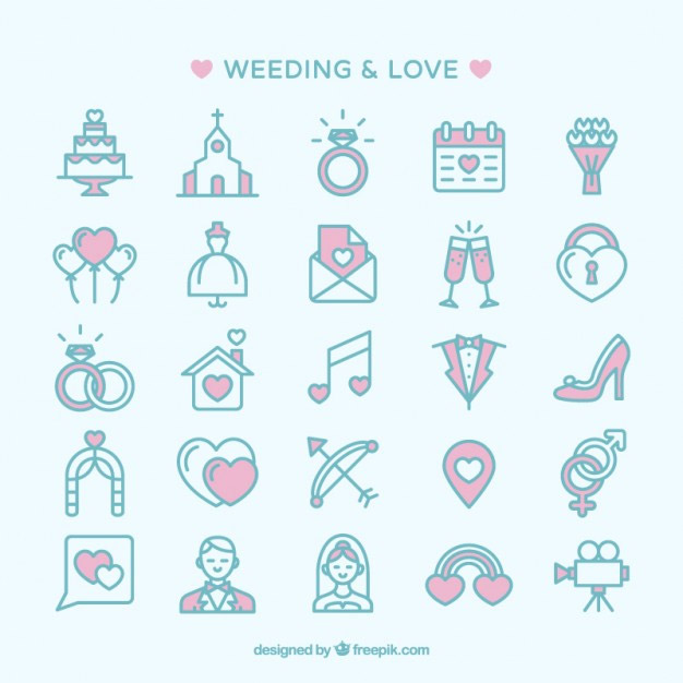 free wedding icons