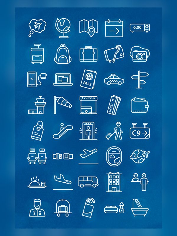 free travel icons