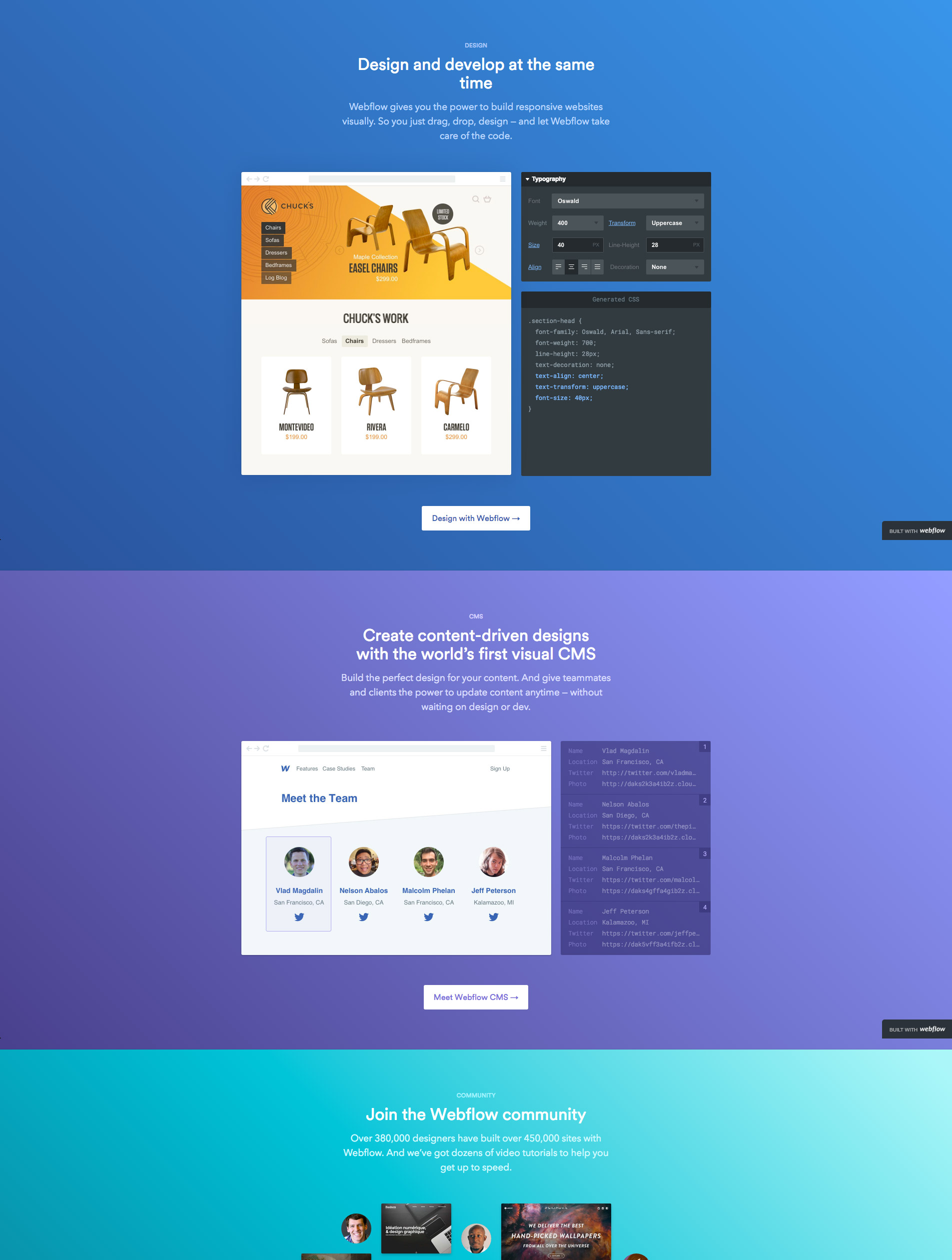 background gradient websites