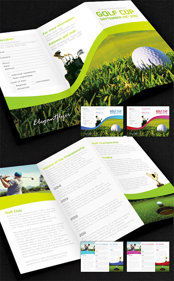 golf brochures templates