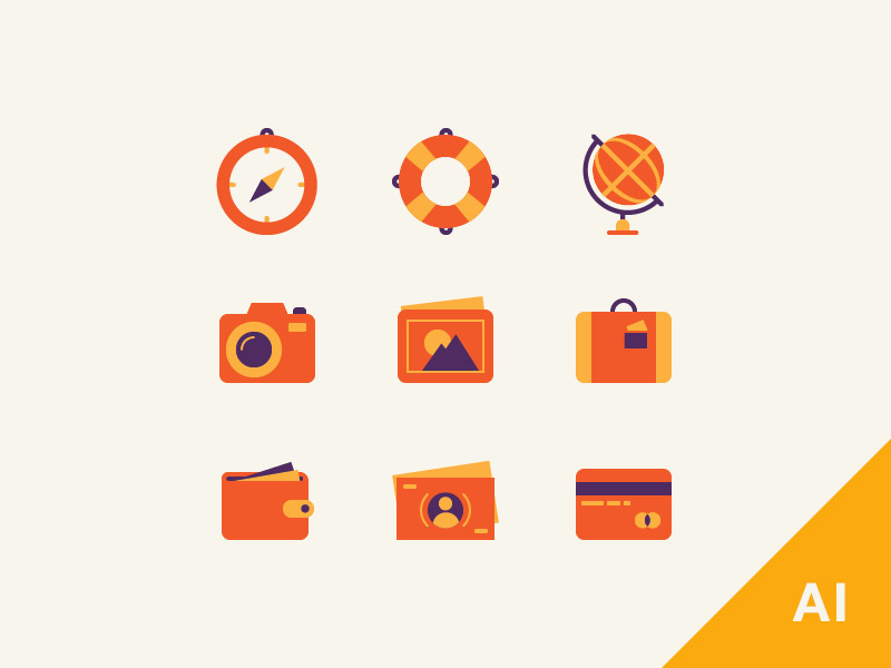 orange icons AI