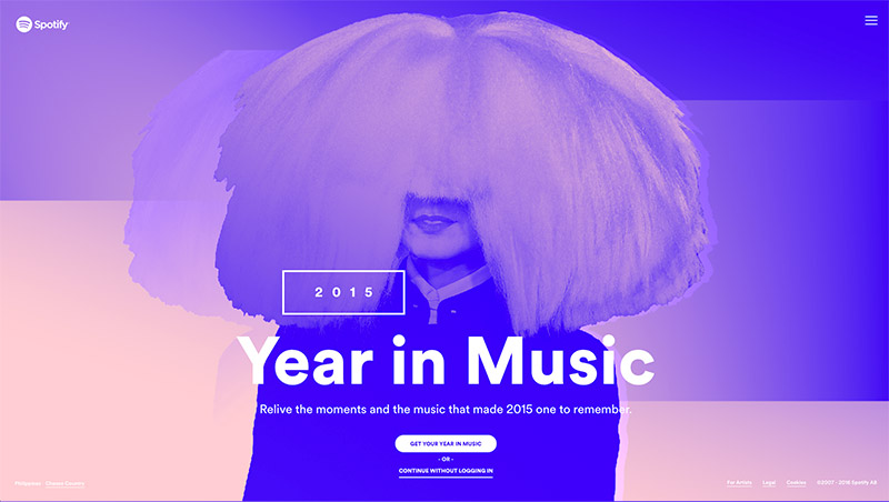 spotify web design