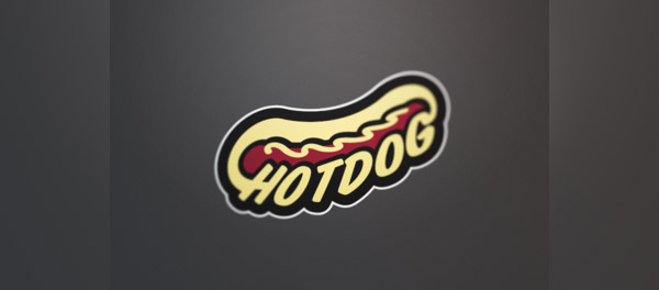 typography logo hotdog