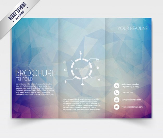 low poly brochure