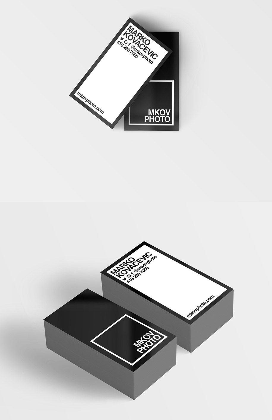 monochromatic business card