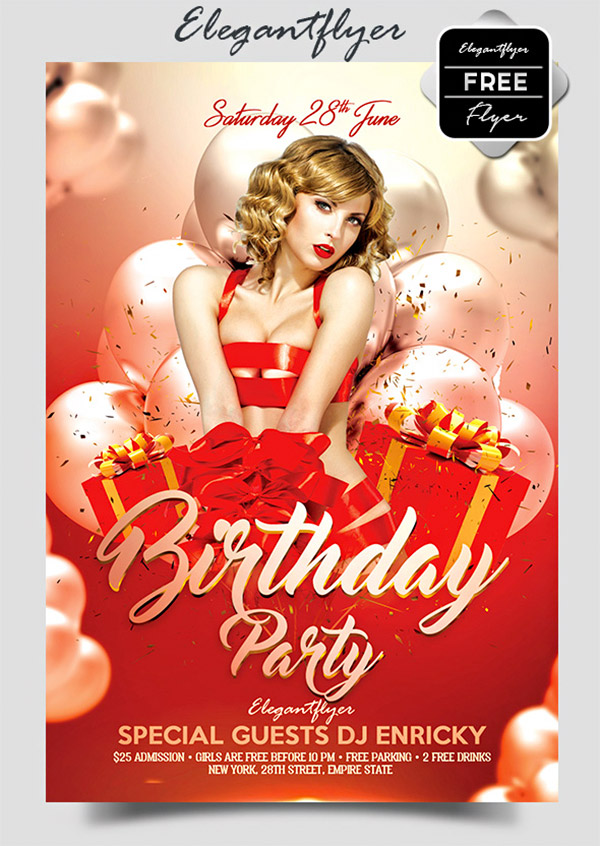 birthday party flyer