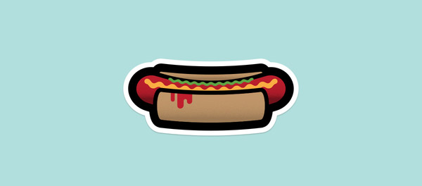 hotdog colorful design