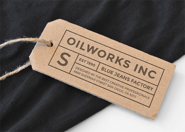 cardboard tags mockup