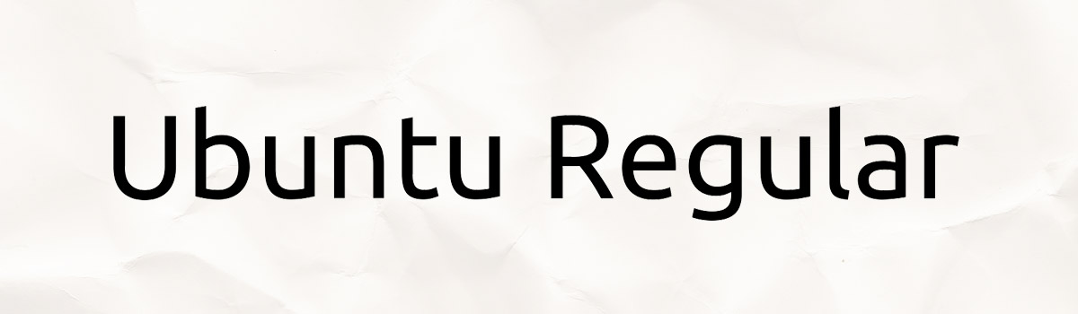 Ubuntu regular font