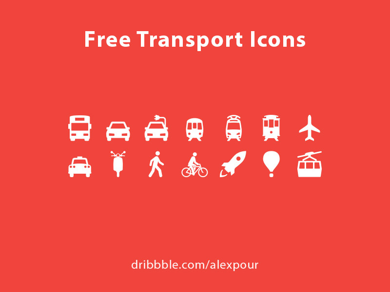 transpo icon set