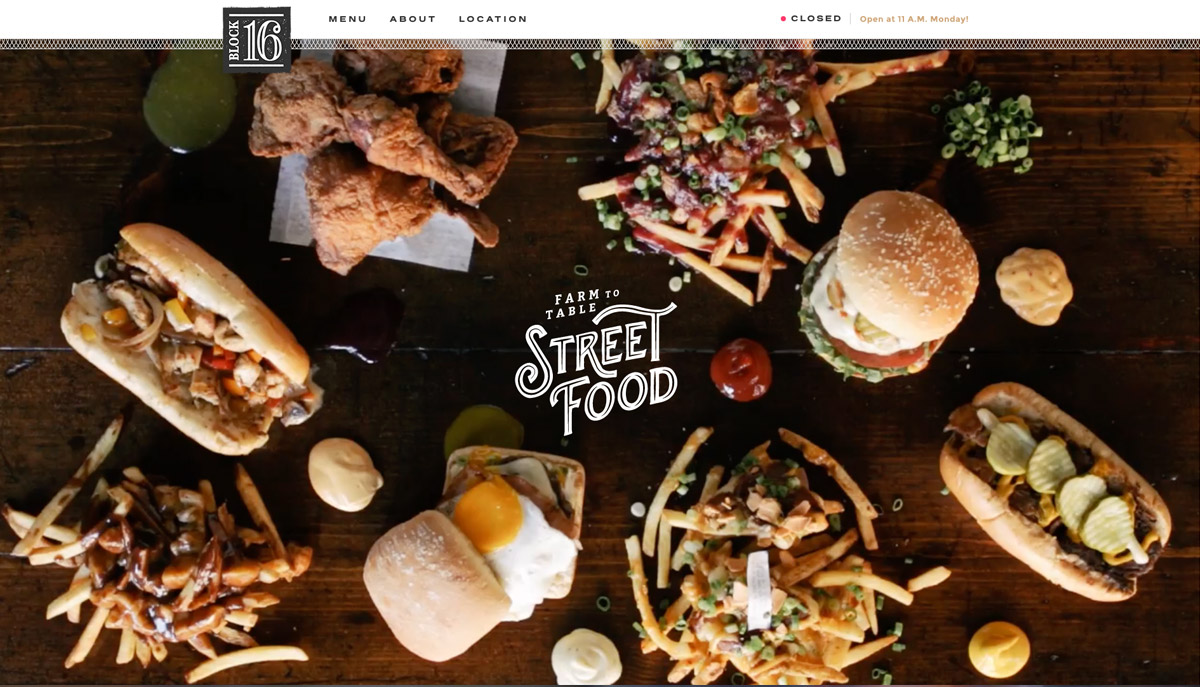 food site typeface