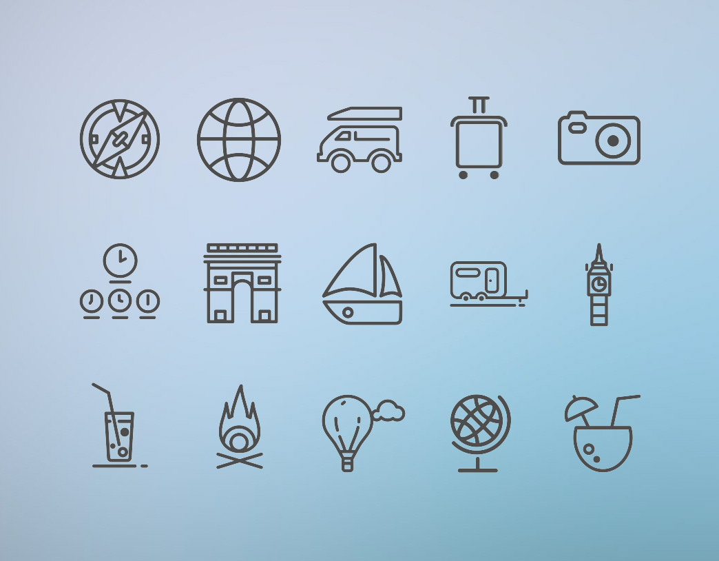 travel icon sets