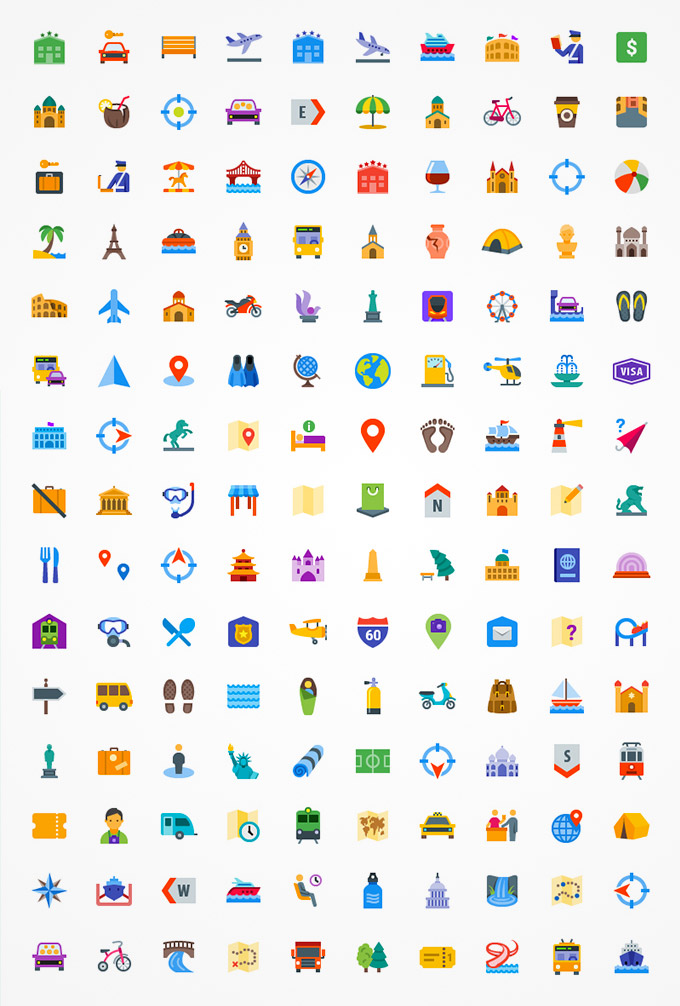 line icons travel