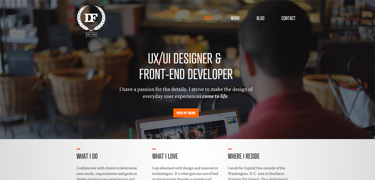 designer header website