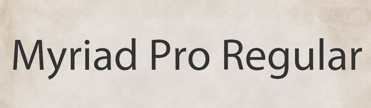 myriad pro webfont