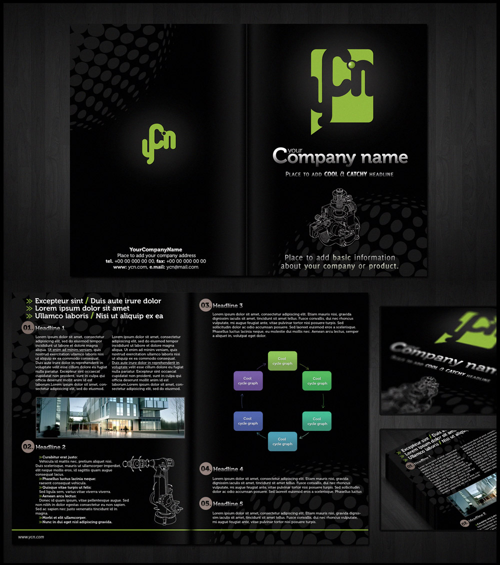 dark brochure templates