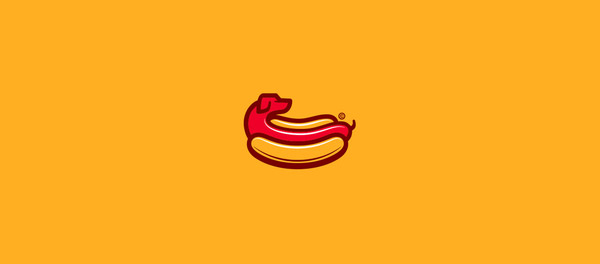 dog hotdog logo