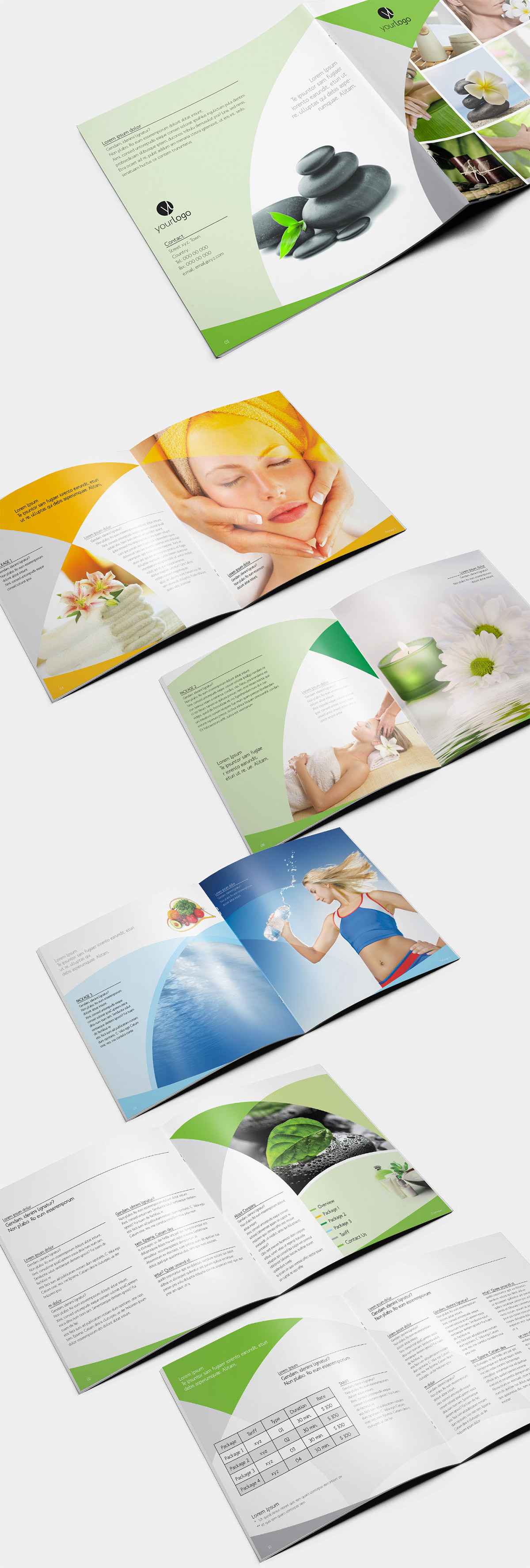 spa brochure template