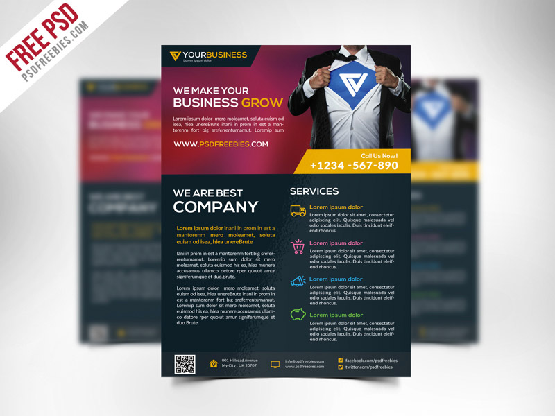 flyer template psd