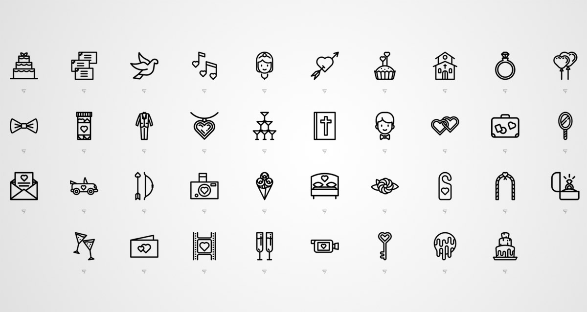 Download Free Wedding Icons For Your Design Projects | Naldz Graphics