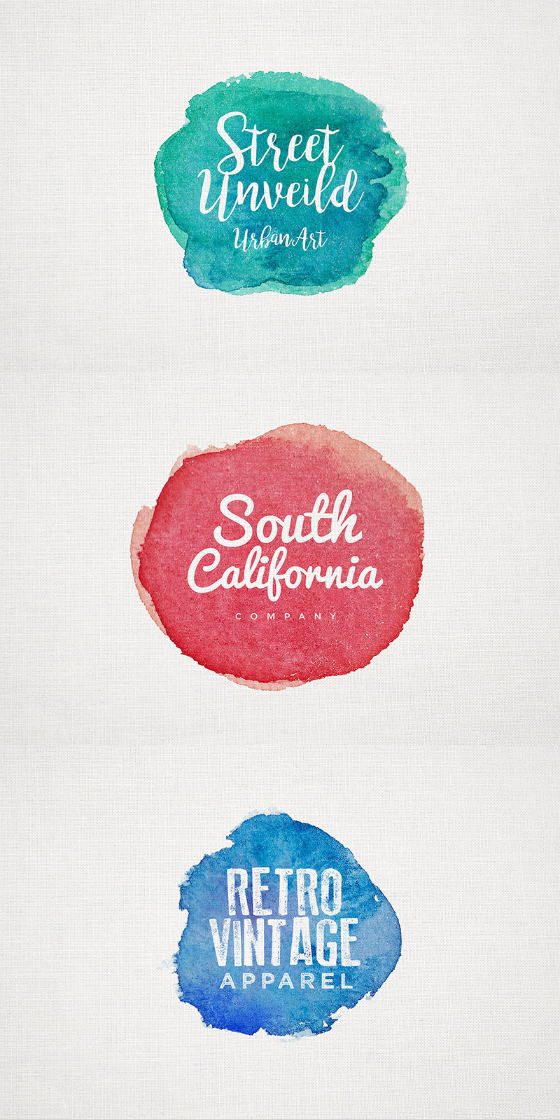 watercolor logo styles