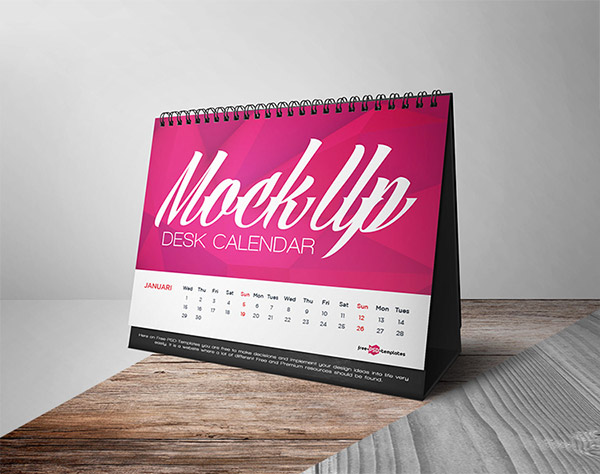 desk calendar template