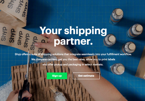 shipping app design