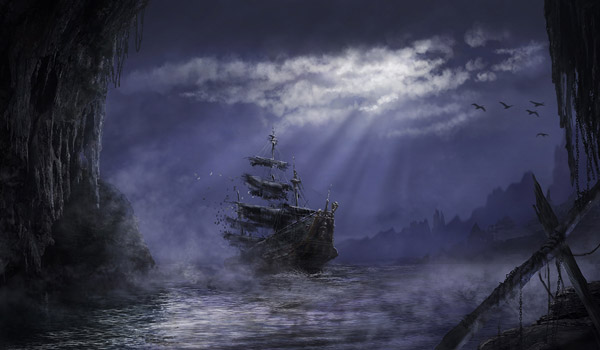 seascape matte painting