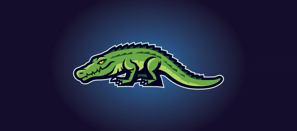 crocodile logo design