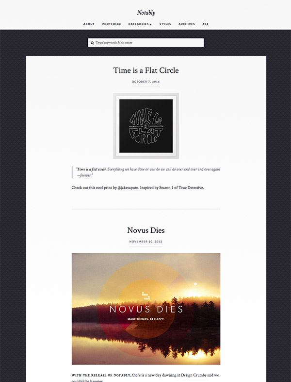 wordpress blogging theme