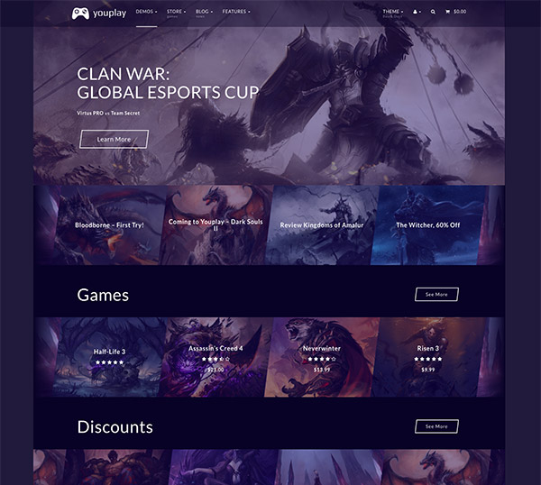 gaming wordpress themes