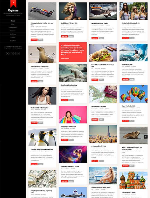 masonry blog theme