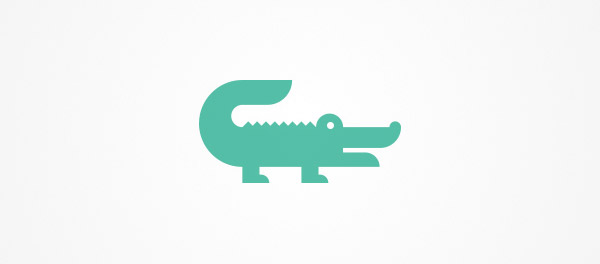 simple crocodile logo