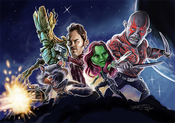 caricature guardian galaxy