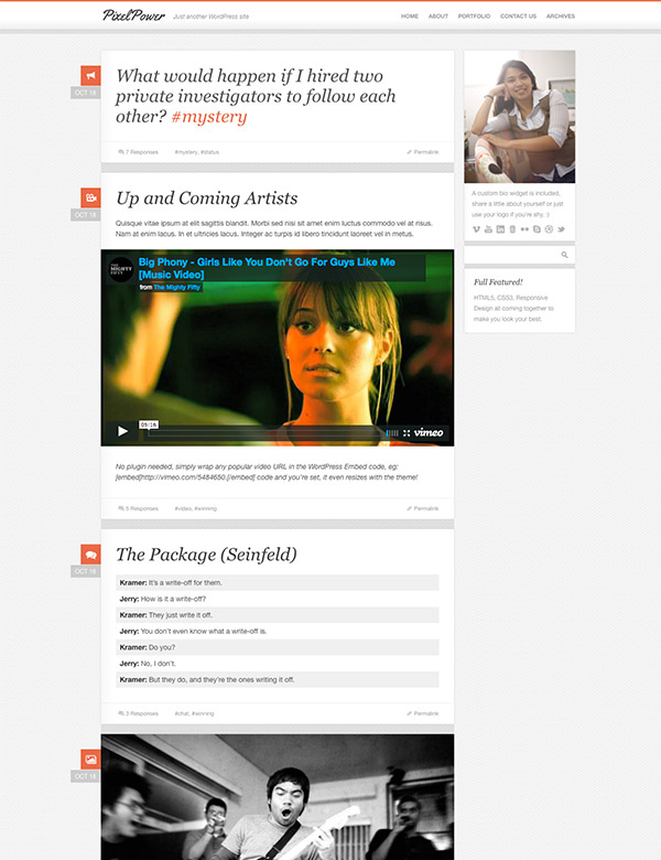 latest tumblog themes