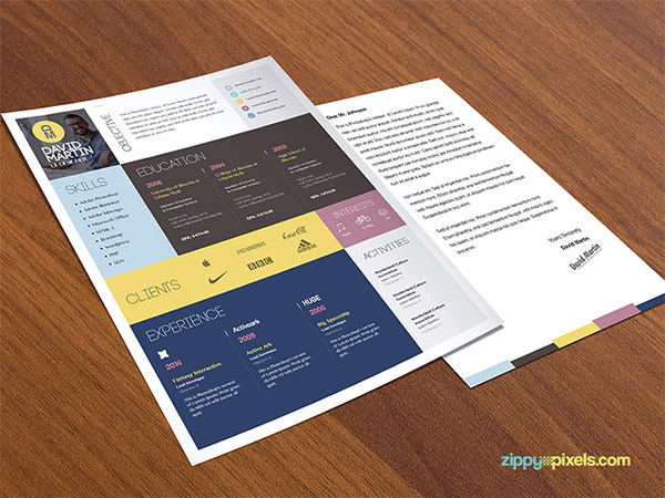 colorful CV design