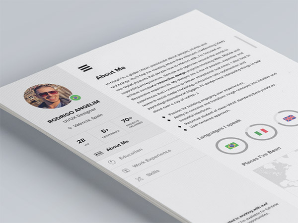 free psd resume