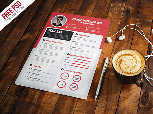 CV template PSD