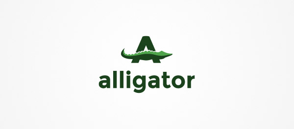 letter design alligator