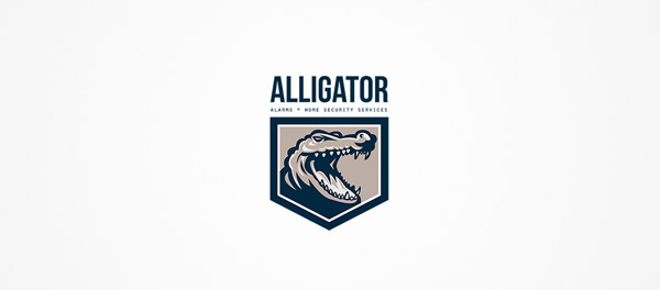 logo illustration crocodile